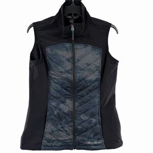Eddie Bauer Women's Multicolor Full Zip Quilted Puffer Lightweight Vest Pockets